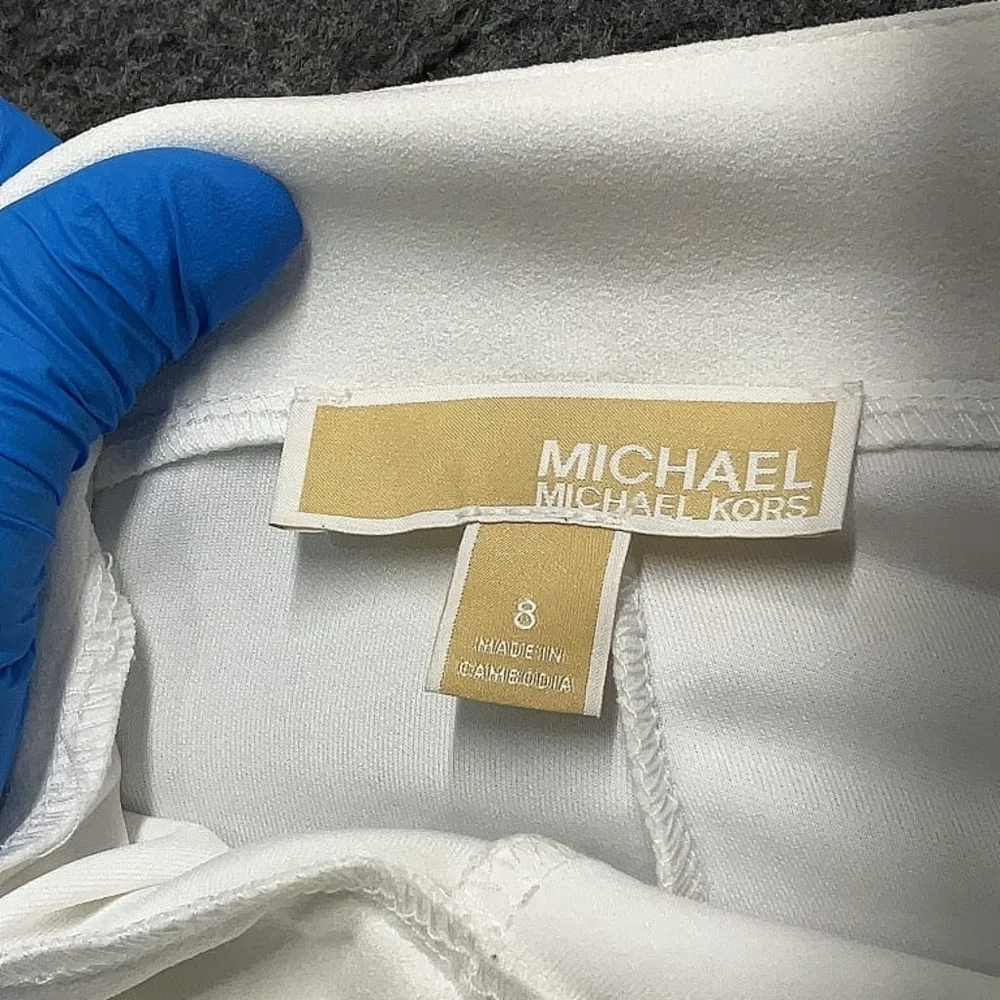 Michael Michael Kors Ivory High-Rise Straight Leg Pants – Size 8 – NWT